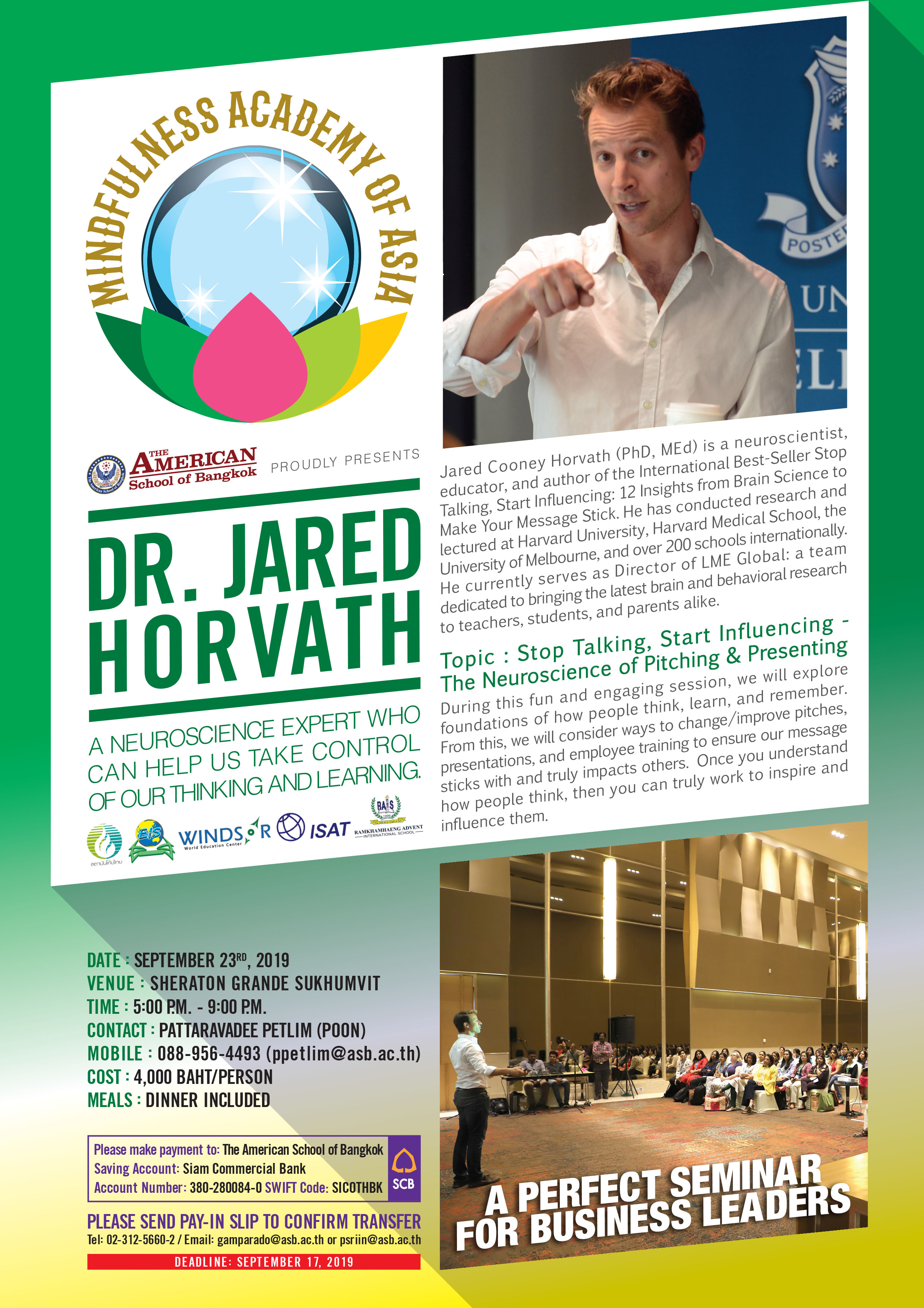 Dr. Jared Horvath Seminar